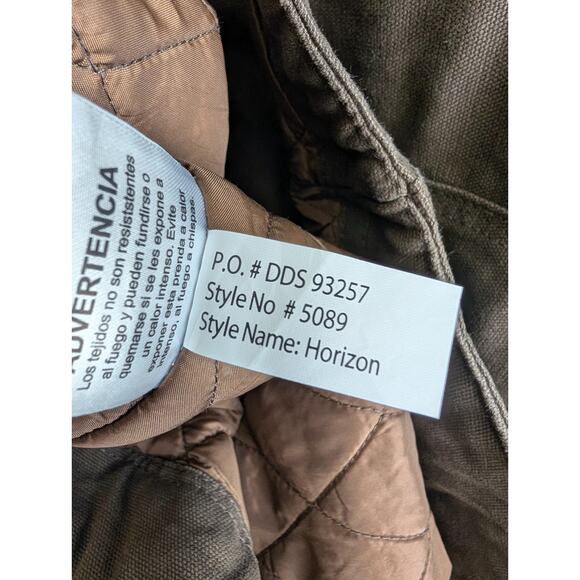 Dri Duck Horizon Two-Tone Jacket Mens XL Brown Quilted Lined Canvas Zip 5089 NWT - Picture 6 of 6